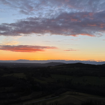 Orcier coucher soleil Parapente 022022